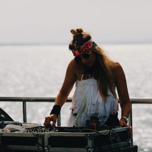 private sunset cruise in hurghada – live DJ performing on the Green Boat at golden hour