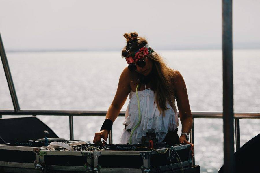 private sunset cruise in hurghada – live DJ performing on the Green Boat at golden hour