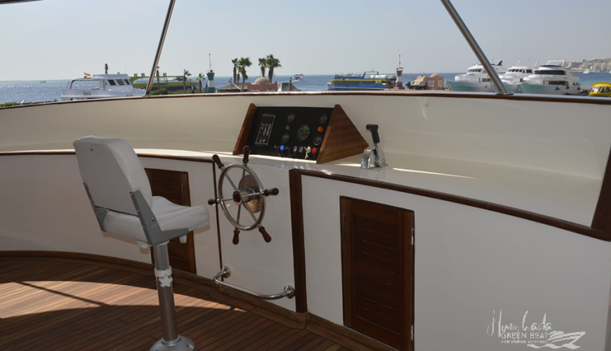 Inside luxury cabin of a private yacht in Hurghada
