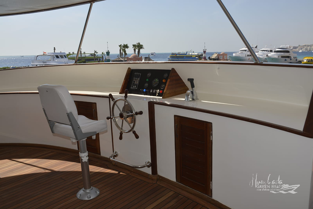 Inside luxury cabin of a private yacht in Hurghada