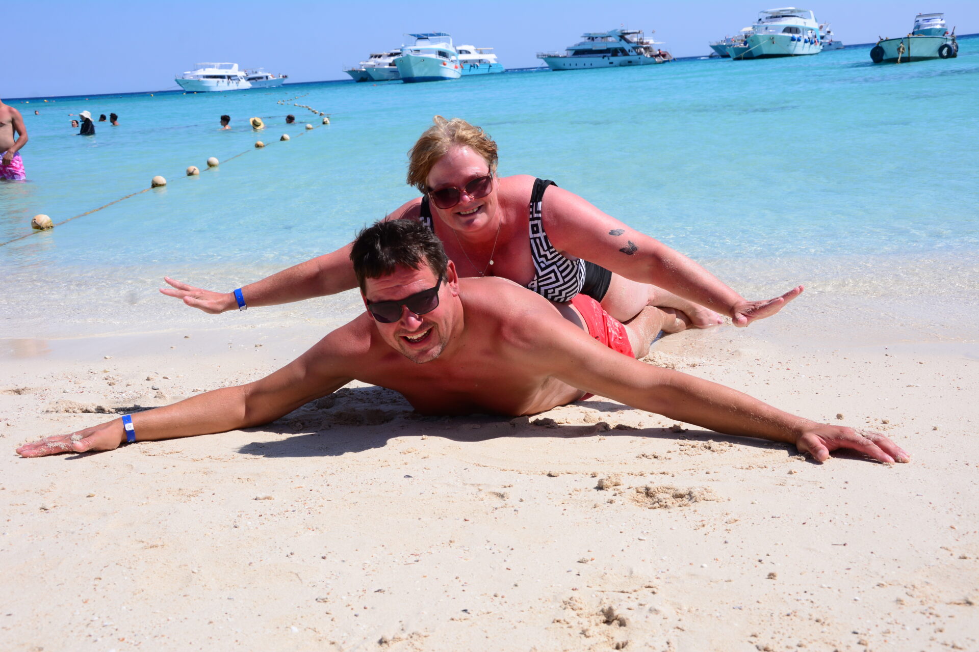 Guests enjoying sunset cruise on Hurghada Green Boat