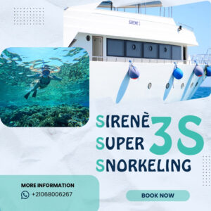 Sunset view from Sirene Super Snorkeling Hurghada luxury boat