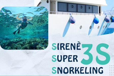 Sunset view from Sirene Super Snorkeling Hurghada luxury boat