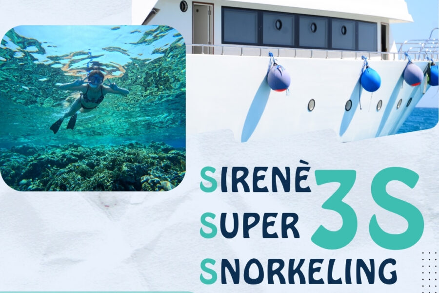 Sunset view from Sirene Super Snorkeling Hurghada luxury boat